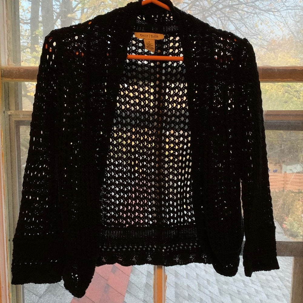Woven knit cardigan